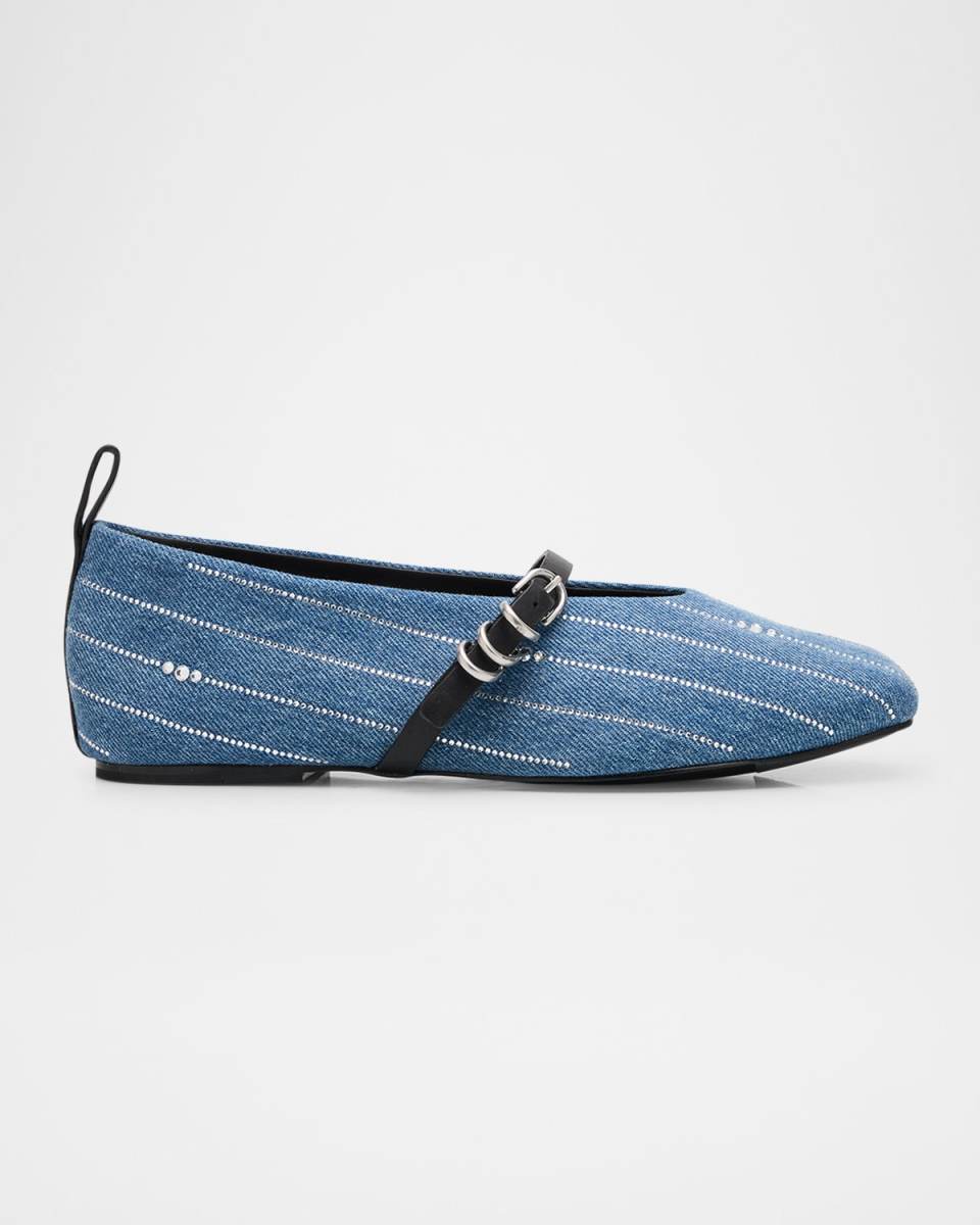 Spire Mary Jane Flats in Denim